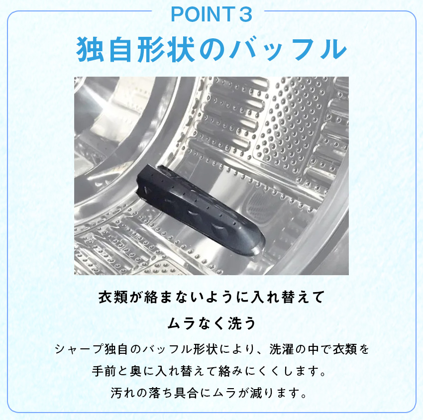 POINT3 独自形状のバッフル