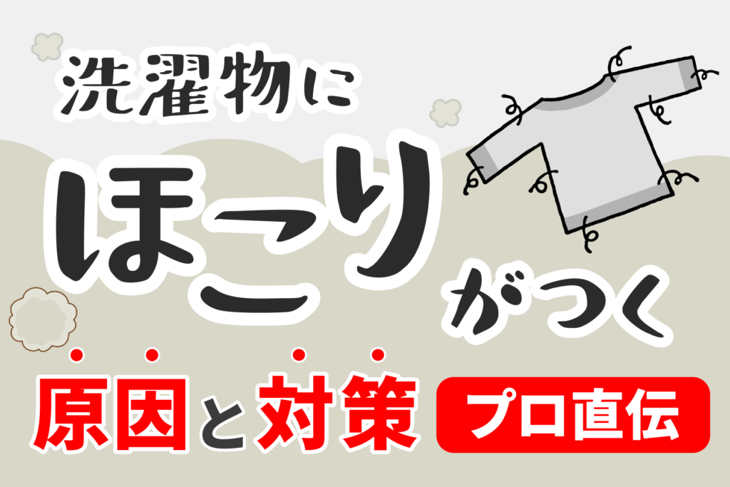 【プロが解説!】洗濯物にホコリがつく3つの原因と対策